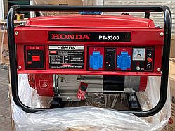 Бензиновий генератор Honda PT-3300 3.3 кВт  з мідною обмоткою, до 15 годин роботи, ручний стартер