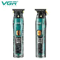 Комбо-набір для стрижки машинка, тример та електробритва VGR Professional Set Blue (V-695+V-961+V-352-Blue), фото 5