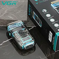Комбо-набір для стрижки, тример та електробритва VGR Professional Set Blue (V-923+V-352-Blue), фото 9