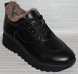Кросівки зимові шкіряні великого розміру від виробника модель ЛС23-КР-1Бзима, фото 4