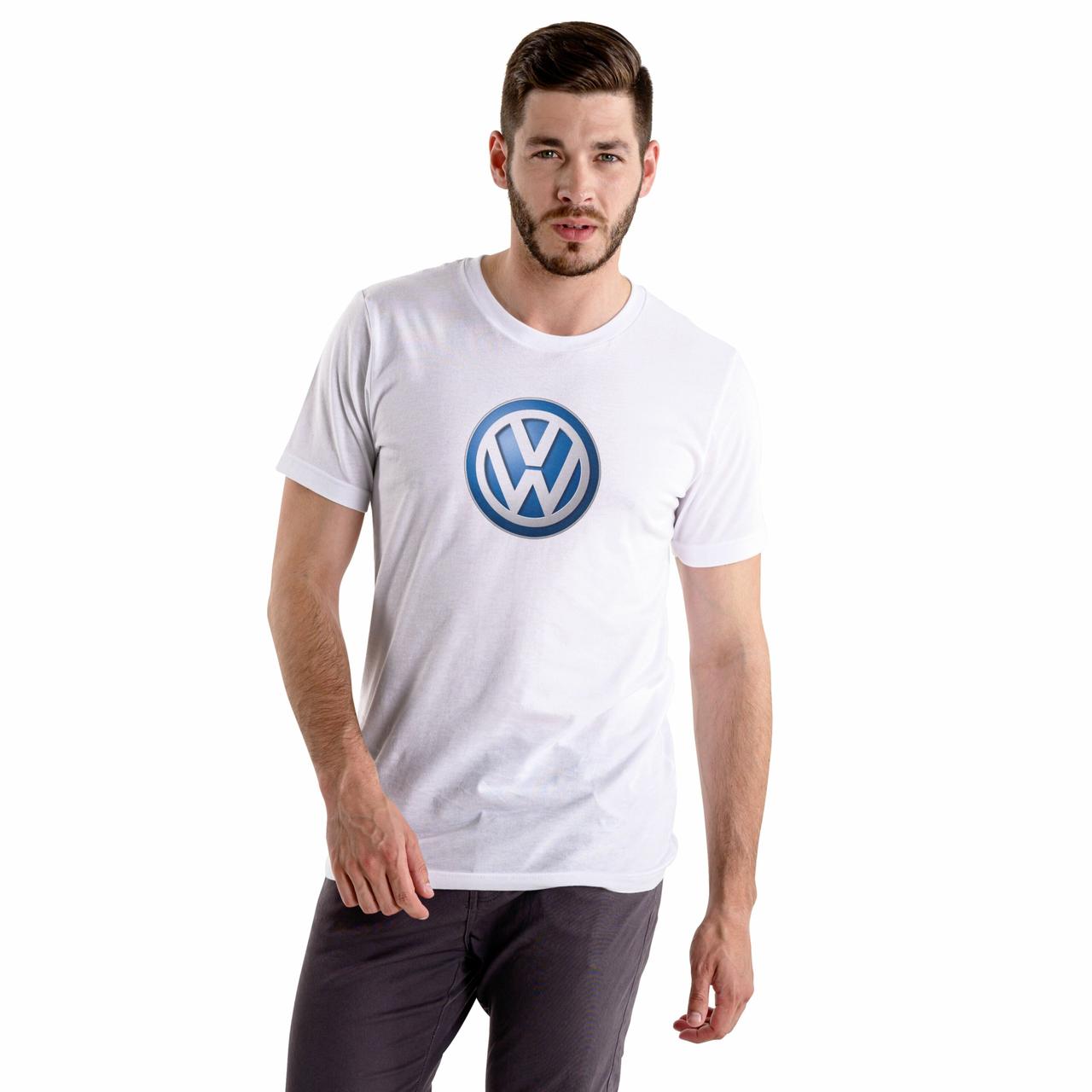 Футболка чоловіча біла з принтом Volkswagen S