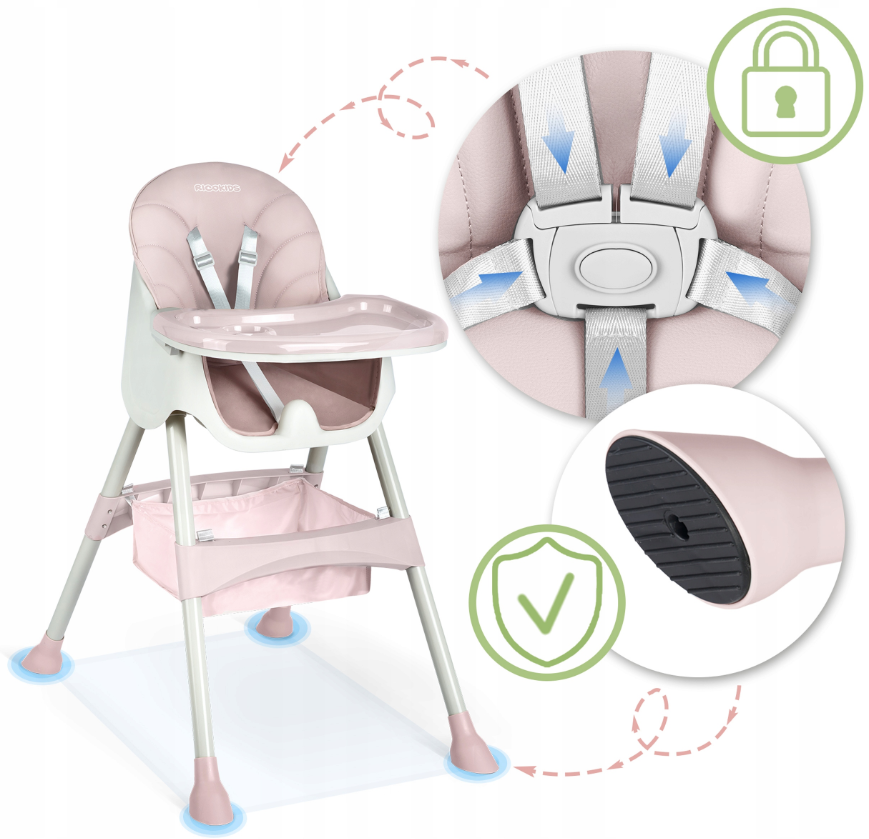 Характеристики Стульчик для кормления RICOKIDS 700002