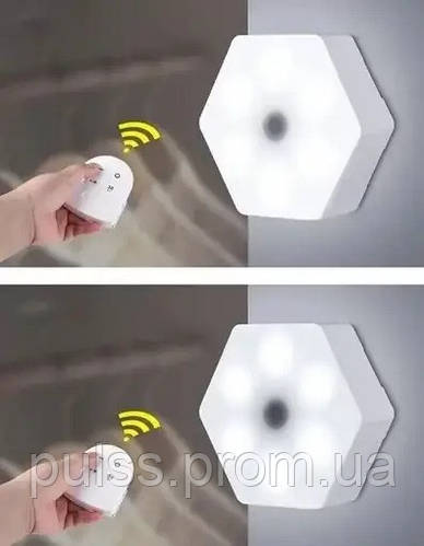 Купить LED светильник сенсорный настенный модульный шестигранный с ...