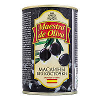 ТМ Maestro de OLIVA Маслини б/к 280г ключ з/б (12)