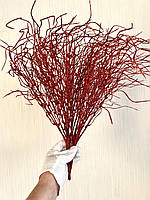 Гілка для новорічного декору. Осока хвиляста червона (50 см , кущ на 12 гілочок), фото 5