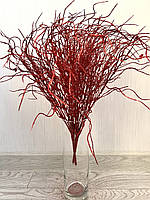 Гілка для новорічного декору. Осока хвиляста червона (50 см , кущ на 12 гілочок), фото 3