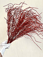 Гілка для новорічного декору. Осока хвиляста червона (50 см , кущ на 12 гілочок), фото 4