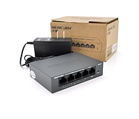 Коммутатор POE 48V Mercury MS05CP 4 порта POE + 1 порт Ethernet (Uplink) 10/100 Мбит/сек, БП в комплекте