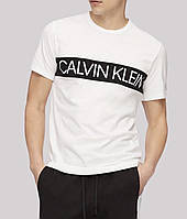 Мужская футболка Calvin Klein белая Ck
