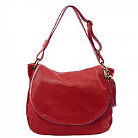 Топ! Женская кожаная сумка кросс-боди Tuscany Leather TL Bag TL141110 (Красный)