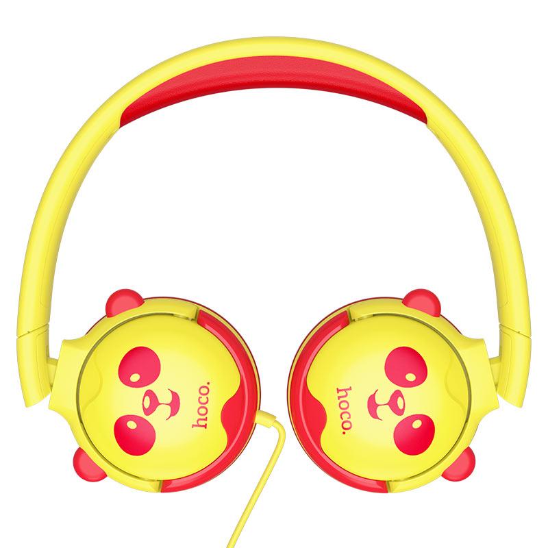 HF Stereo Hoco W31 Children Panda yellow + микрофон Гарантия 12 мес - фото 4 - id-p1969463593