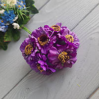 Букет мак фіолетовий на ніжках