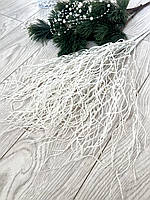 Гілка для новорічного декору. Осока хвиляста , білий перламутр ( 50 см кущ , на 12 гілочок ), фото 5