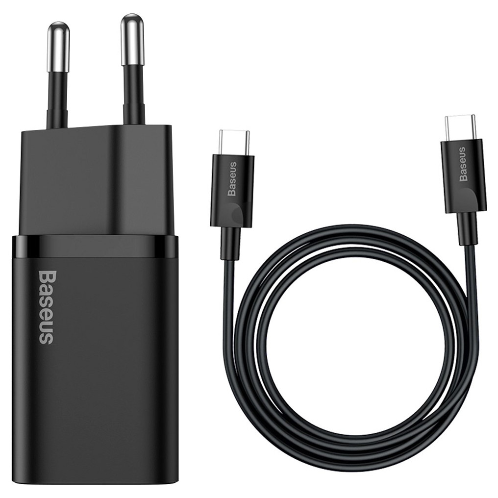 МЗП Baseus 25W Super Si QC Type C to Type C USB-C (TZCCSUP-L01) black, фото 1