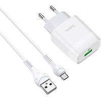 МЗП Micro USB 18W/3A/QC3.0 C72Q Hoco white