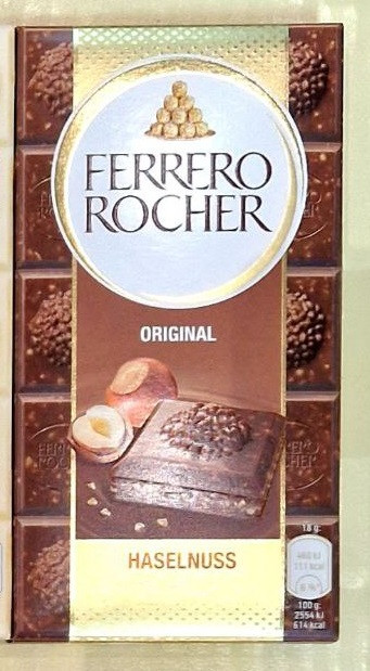 Молочний шоколад Ferrero Rocher Haselnuss Original 90 г.