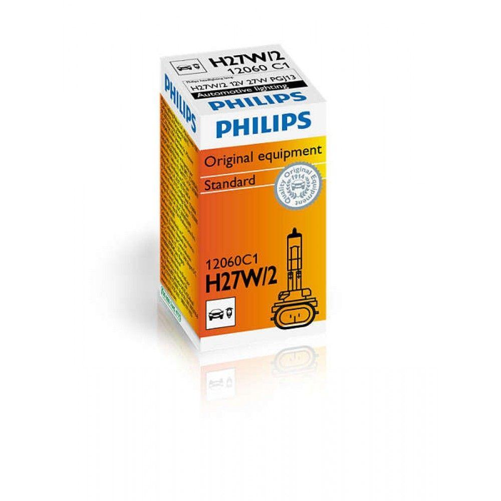 Лампа розжарювання Philips H27W/2, 1шт/картон 12060C1