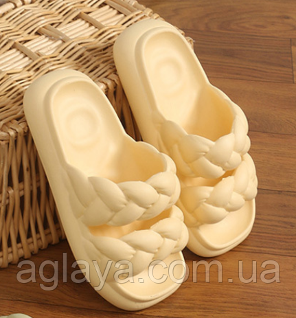 Шльопанці жіночі на платформі жовті, фото 1