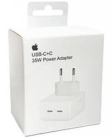 Сетевое зарядное устройство Apple 35W 2 Type-C Fast Charge быстрая зарядка блок питания Type-C для iPhone iPad