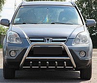 Защита переднего бампера - Кенгурятник с трубой и грилем Honda CRV (1996-2001)