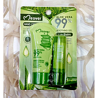 Мини набор для сумочки крем для рук + бальзам для губ MEOVER Aloe Vera 99% SmartStore