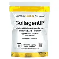 Коллаген California Gold Nutrition, CollagenUP, морской коллаген + гиалуроновая кислота + витамин C, 206 г