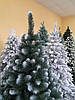 Штучна ялинка 1.50 м. "Снігова королева" густа пухнаста засніжена з білими кінчиками і підставкою, фото 7