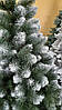 Штучна ялинка 2.0 м. "Снігова королева" густа пухнаста засніжена з білими кінчиками і підставкою, фото 7
