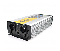 Инвертор напряжения Solinved Sol-Yb24-2000M, 24V/220V, 2000W с аппроксимированной синусоидой, 2Shuko, USB,