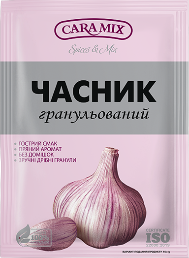 Часник гранульований сушений, 15г Тм Caramix