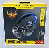 Ігрові навушники з мікрофоном Ovleng X6 Black SmartStore