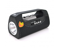 Радіо з ліхтариком FP-9011BT, FM/AM/SW радіо, Входи: TFcard, USB, MP3-плеєр, Wireless speaker, Box