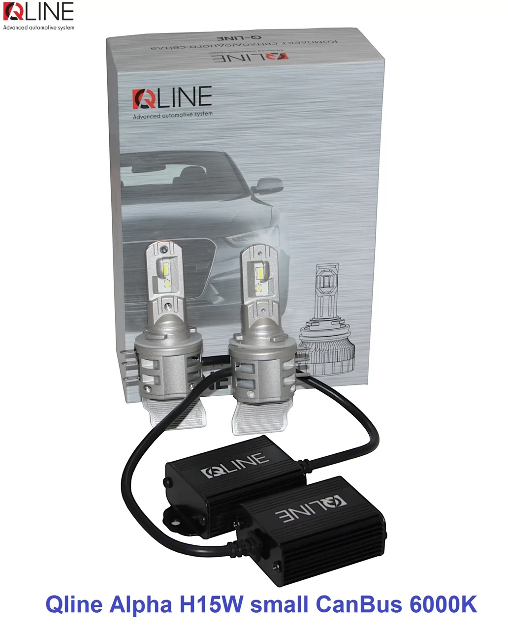 Лампи світлодіодні Qline Alpha H15W small CanBus 6000K (2шт)