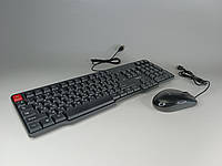 Проводная Клавиатура с Мышкой в Комплекте Набор Hoco GM16 черный цвет