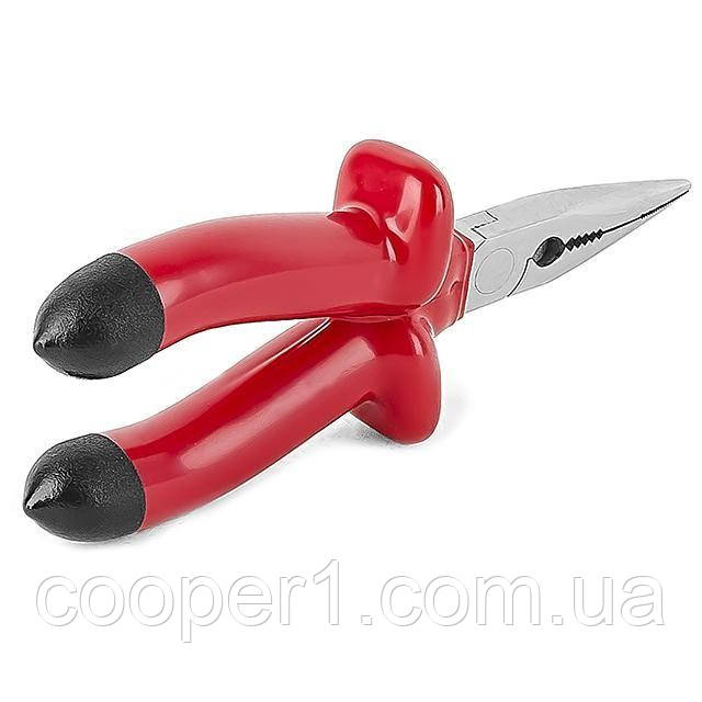 Довгогубці прямі 160 мм, діелектричні, CrV 6150 INTERTOOL NT-0326