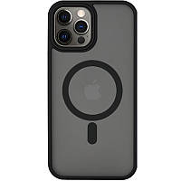 TPU+PC чехол Metal Buttons with MagSafe для Apple iPhone 14 Pro (6.1") Черный