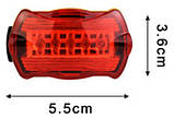 Велофара із заднім ліхтарем мигалкою RB-B12 велосипедний водонепроникний ліхтар із кріпленням на батарейках, фото 8