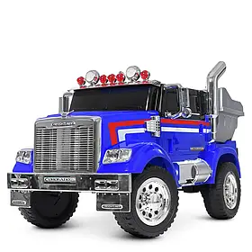 Дитячий електромобіль фура Freightliner Coronado style синій