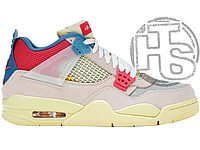 Мужские кроссовки Air Jordan 4 Retro Union Guava Ice Beige Pink Blue DC9533-800