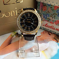 Женские наручные часы Geneva Swarovski черные "Lv"