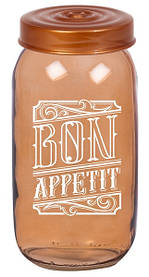Банка скляна HEREVIN Gold Rose 1 л з кришкою 172541-145