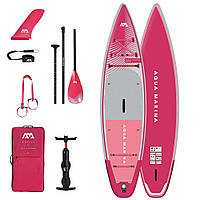 Сапборд Aqua Marina CORAL TOURING RASPBERRY 11 6 2023 - надувная доска для САП сёрфинга, sup board BT-23CTPR