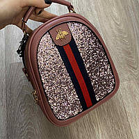 Стильный женский рюкзачок сумочка Розовый "Lv"