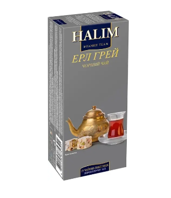 Чай чорний HALIM  з ароматом бергамоту  1,5грх25пакетів  4820198874391