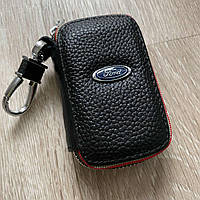 Автомобильный кожаный чехол брелок для ключей от машины, брелок сигнализации натуральная кожа Ford "Lv"