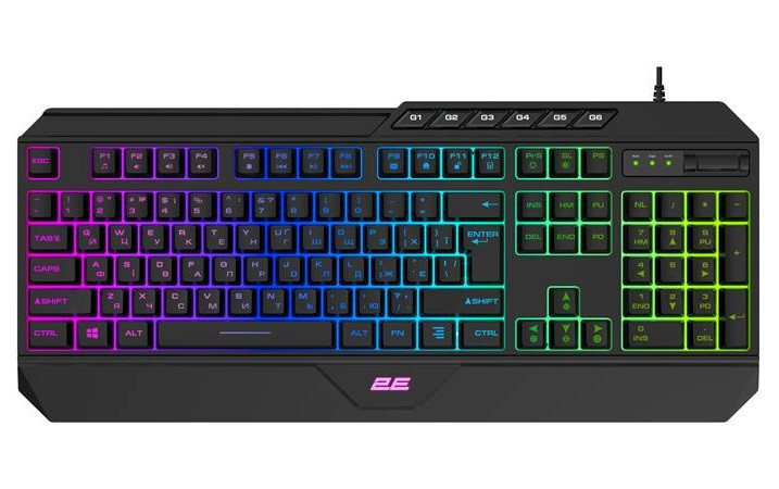 Клавіатура 2E Gaming KG315 RGB USB Black Ukr (2E-KG315UBK)