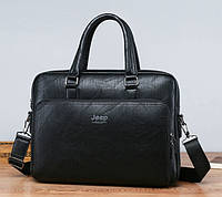 Мужской деловой портфель для документов формат А4, мужская сумка для планшета ноутбука Черный "Lv"