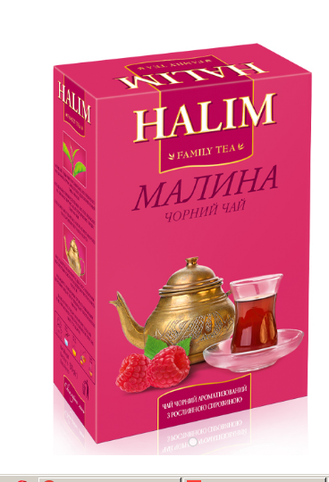 Чай чорний HALIM  байховий листовий з пелюстками квітів,ароматом малини та ванілі 80 грам 4820198874346