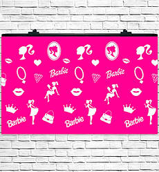 Плакат на день народження "Barbie pink" розмір - 75х120 см.