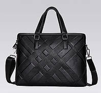 Качественная кожаная сумка портфель для документов мужская женская, деловой портфель натуральная кожа "Lv"